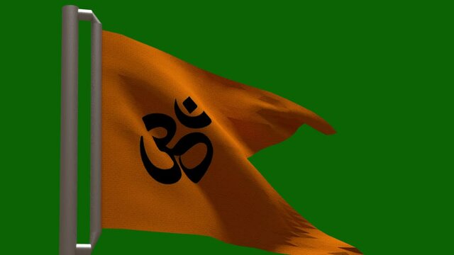 hindu flag om orange maharashtra india marathi.