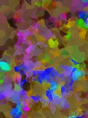 Illustration style background image, abstract pattern, various vibrant colors, oil painting pattern