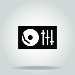 dj mixer icon or logo in  glyph
