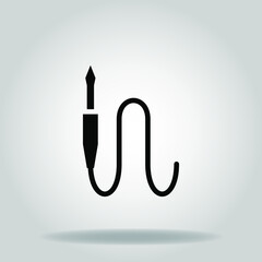 jack plug icon or logo in  glyph
