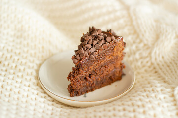 chocolate cake on a plate