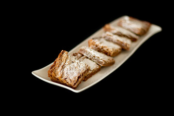 chocolate cake on white plate