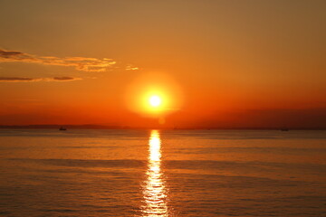 Fototapeta premium 東京湾の夕焼け