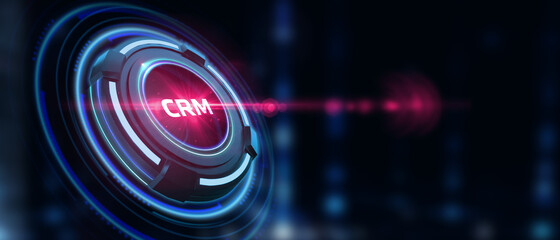 Business, Technology, Internet and network concept. CRM Customer Relationship Management.