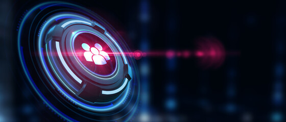 Business, Technology, Internet and network concept. Human Resources HR management recruitment employment headhunting concept.