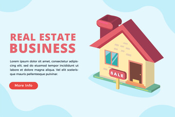real estate business concept vector illustration 