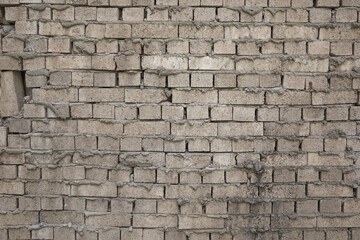 old brick gray wall