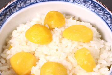 栗ごはん　クローズアップ