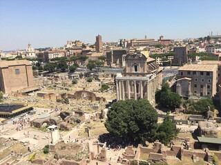 Naklejka premium roman forum in rome italy