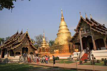 Naklejka premium Wat Phra Singh Chiang Mai Thailand