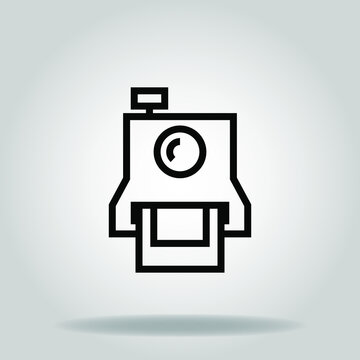 polaroid icon or logo in  outline
