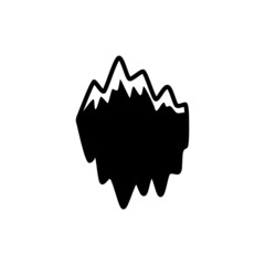 Ice mountain icon vector on white