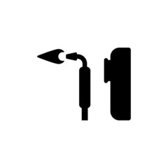 Steel welding machine and mask icon vector on white