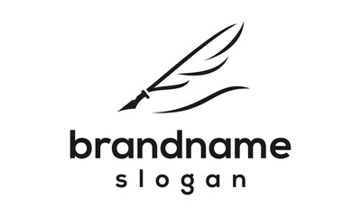 Modern pencil logo design vector