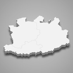 Fototapeta premium 3d map of Antwerp is a province of Belgium