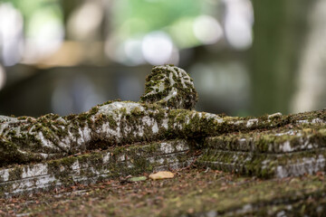 Stone statue on a tomb