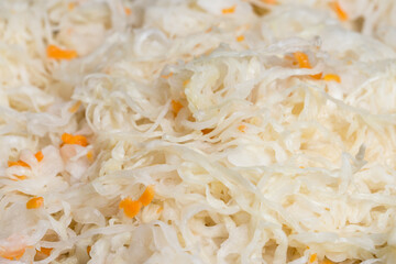 Sauerkraut, sour cabbage closeup