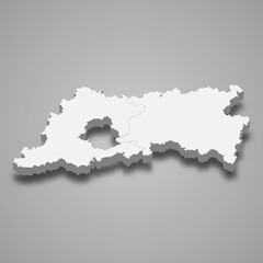 Obraz premium 3d map of Flemish Brabant is a province of Belgium