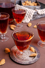 Traditional brown almond liquid