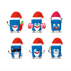 Santa Claus emoticons with new blue highlighter cartoon character