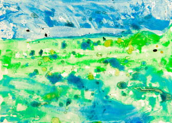 Obraz na płótnie Canvas Hand painted pastel colored watercolor abstract art 