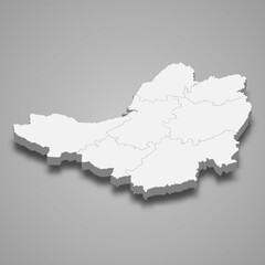 Obraz premium 3d map of Somerset is a ceremonial county of England