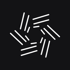 Vintage sunburst, explosion doodles isolated on white background EPS Vector Abstract