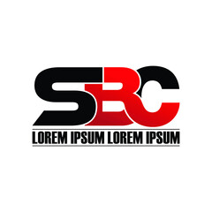 Letter SBC simple logo design vector