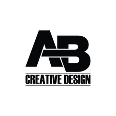 Letter AB modern logo design vector