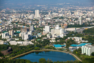 aerial view of the city of hatyai