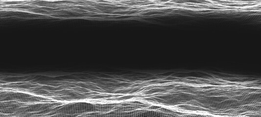 Abstract 3d illustration, polished future concept of future technology background Giving a smooth feeling and energy, dark tones, black and white For publications and website designs