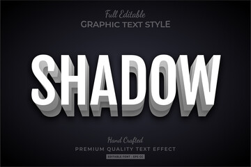 White Shadow 3d Text Style Effect