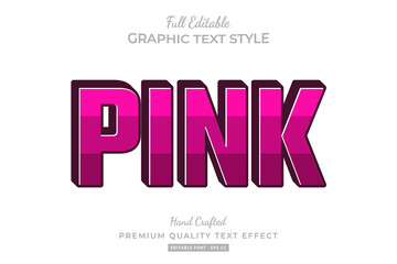 Fototapeta premium Pink Cartoon 3d Text Style Effect