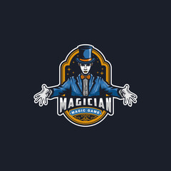 Magician Esport Logo Design Illustration For Gaming Club Or Magic Store