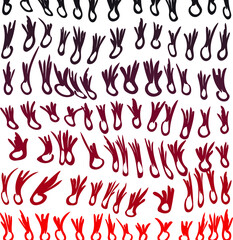 seamless pattern with strange objects