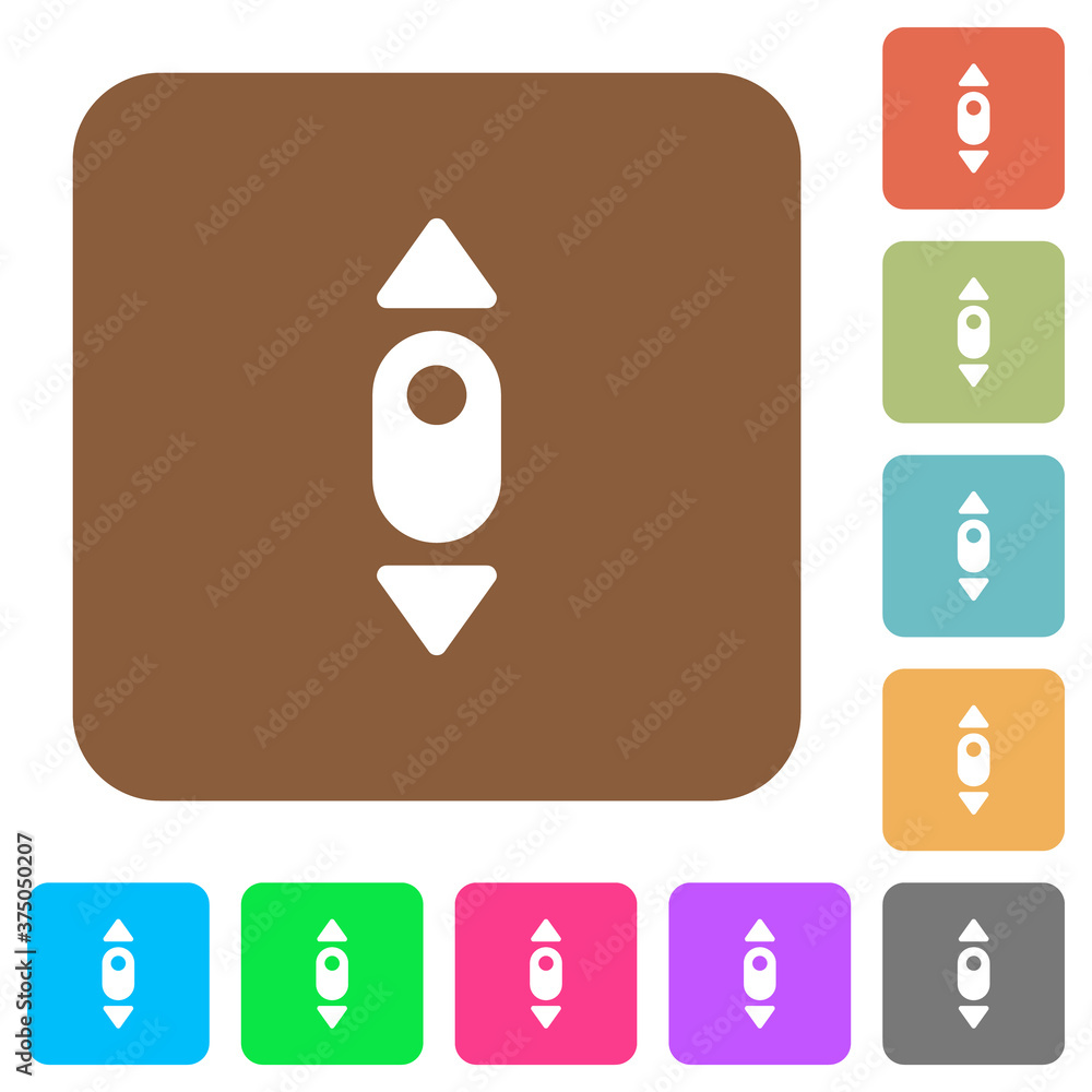 Poster mouse scroll up rounded square flat icons