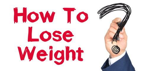 Hand with marker writing: How To Lose Weight