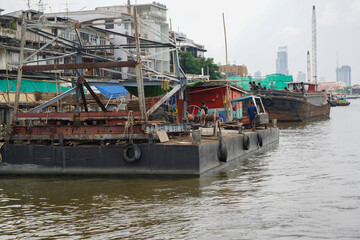 fishing boats in the port of thailand 