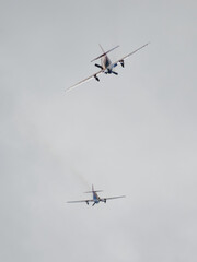 Pilot performances of Yak piston aircraft at the air show