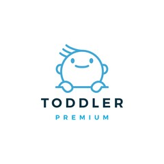 baby toddler logo vector icon illustration