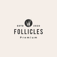 follicle hipster vintage logo vector icon illustration