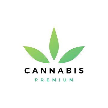 cannabis logo vector icon illustration