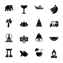 Thailand Symbols Icons 