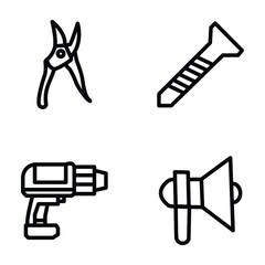 Protective Equipment Icons Set 