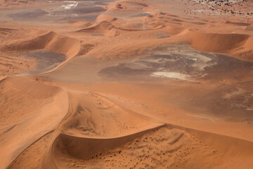 Fototapeta na wymiar Namibian desert aerial view