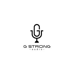 Letter G Microphone Logo