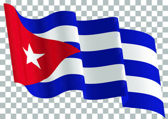 Cuba waving flag. Vector illustration.