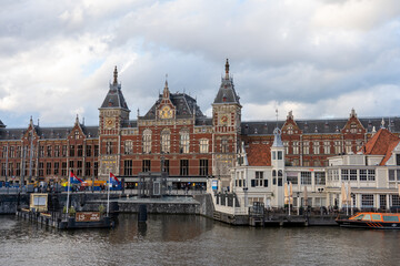 Naklejka na ściany i meble Amsterdam Holland Niederlande Gouda Grachten