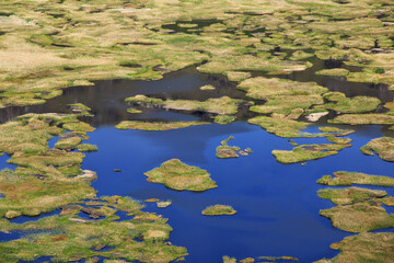Crater of Rano Kau volcano in Rapa Nui, Easter Island, Chile