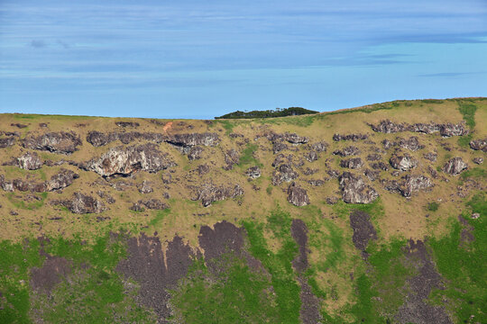 Rano Kau volcano in Rapa Nui, Easter Island, Chile